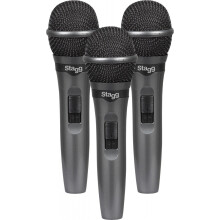 Stagg Live Stage Dynamic Microphone (Set of 3)