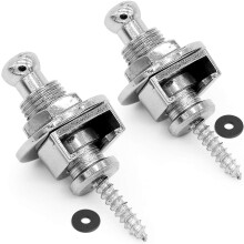 Anwenk Guitar Strap Locks, Premium Guitar Straplocks Quick Release Security Strap Locks Strap Retainer System,Silver (Pack of 2/ 1Pair)