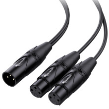 Cable Matters Balanced XLR Splitter Cable 2 Female to 1 Male 0.5m, XLR Y Cable, Microphone Splitter 1 Male to 2 Female