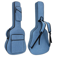 HOHIYO 0.5 in Thick Padding Acoustic Guitar Bag Water Resistent Dual Adjustable Shoulder Strap Guitar Case 12 mm Acoustic Gig Bag with Back Hanger Lo