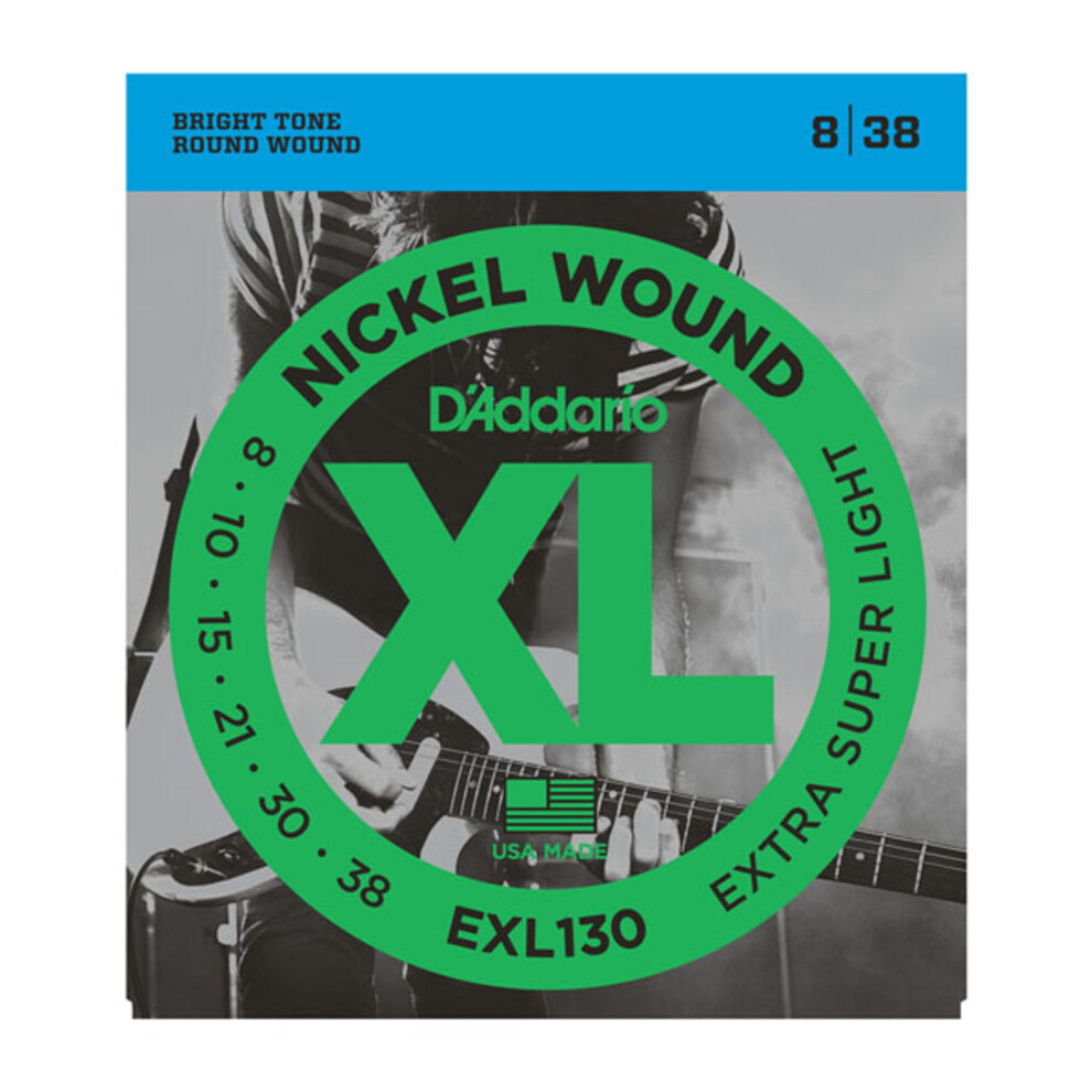 D'addario Electric Guitar Strings, Xl Nickel, Exl130, Extra Super Ligh