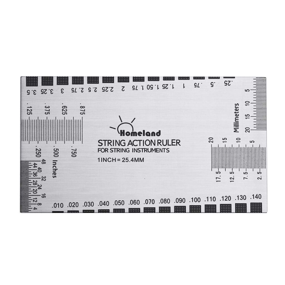 Alnicov Stainless Steel String Action Ruler Guitar Setup Gauge Luthier