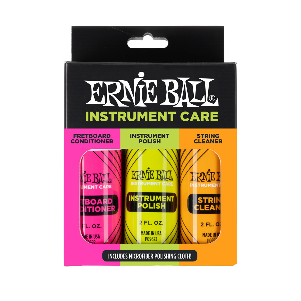 Ernie Ball Guitar Polish, Fretboard Conditioner, And String Cleaner Wi