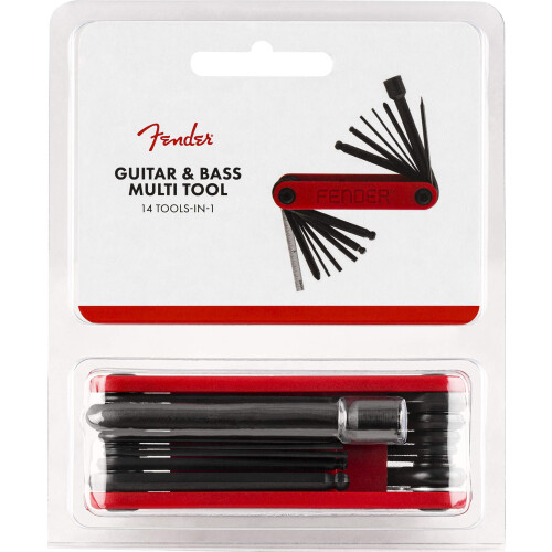 Fender Fender Guitar,Bass Multi-Tool, 14-in-1 Maintenance Tool with Hex Wrenc