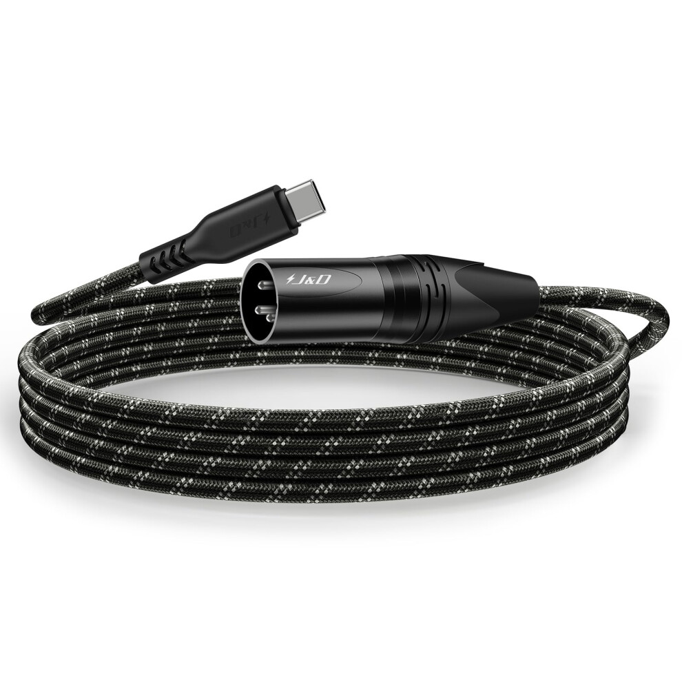 J&D Usb Type C To Xlr Male Mono Audio Output Cable, Usb C To Xlr Braid