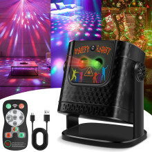 Disco Lights, Toyvile Disco Ball Light Disco Lights for Parties, 120-in-1 Mini Dj Party Lights, Remote Control & Sound Activation, Stage Lights for H