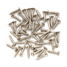 Musiclily Ultra 2.8x12.3mm Stainless Steel Pickguard Mounting Screws for Fender Stratocaster Telecaster Electric Guitar or Bass,Nickel(Set of 50)