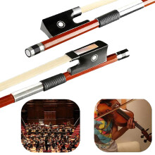 AMZZ 4/4 Brazilwood Violin Bow With Case for Beginner Studen Adult