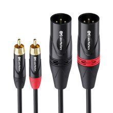 Cable Matters Dual RCA to XLR Unbalanced Interconnect Cable 3m, 2 RCA to 2 XLR Male Cable