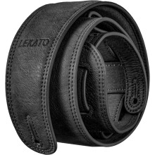 LEKATO Leather Guitar Strap with Thicken Foam Padded Bass Shoulder Strap Leather Electric Guitar Strap for Bass,Guitars,long Foam Cushion Padded Guita