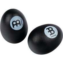 Meinl Percussion Egg Shaker Pair - 2 egg shakers with clear, soft Sound - Musician Gift - Plastic, Black (ES2-BK)