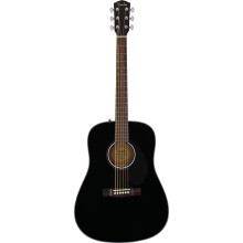 Fender CD-60S Dreadnought Acoustic Guitar, with Solid Spruce Top and Easy-to-play Neck, Includes Free Virtual Lessons, Great for Beginners, Black