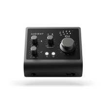 Audient Audio Interface iD4 MKII, Class A Console Microphone Preamp (High Speed USB-C, Monitor Mix and Monitor Panning Function, 2 Headphone Outputs,