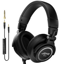 JOYO Studio Monitor Headphones Wired Over Ear Audio Recording Monitor Headset Noise Isolation Deep Bass for Guitar Mixer Amplifier Podcast Microphone