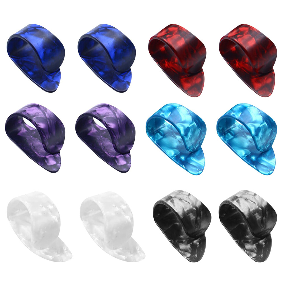 Tweozek 12 Pcs Guitar Thumb Picks, Acoustic Guitar Plectrums, Flat Thumb Picks