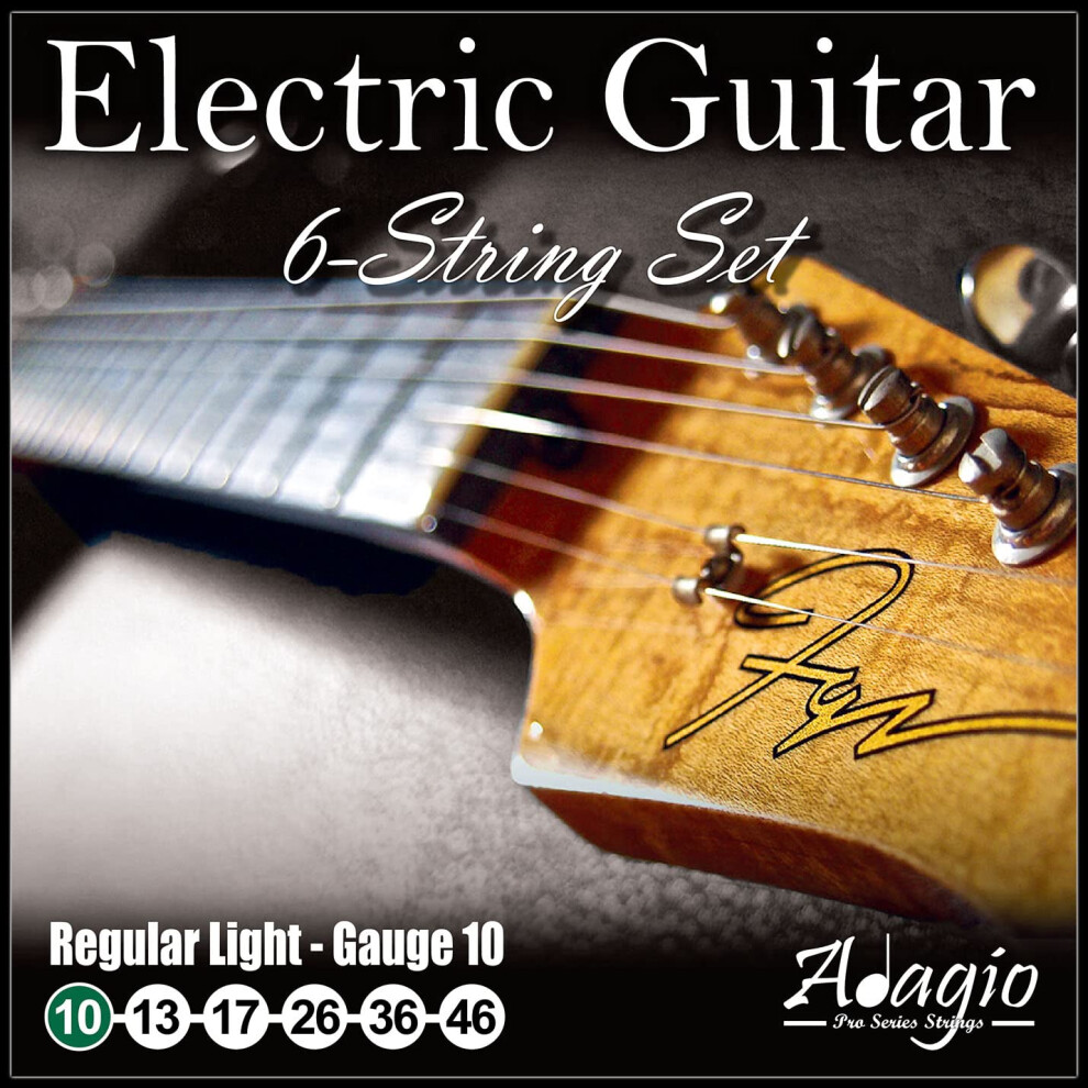 Adagio Pro Electric Guitar Strings - Gauge 10 - Light Nickel 10-46 Str