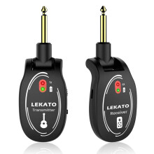 LEKATO Wireless Guitar System Rechargeable Transmitter & Receiver Digital System Cordless Guitar Cable Bass Jack Lead L6