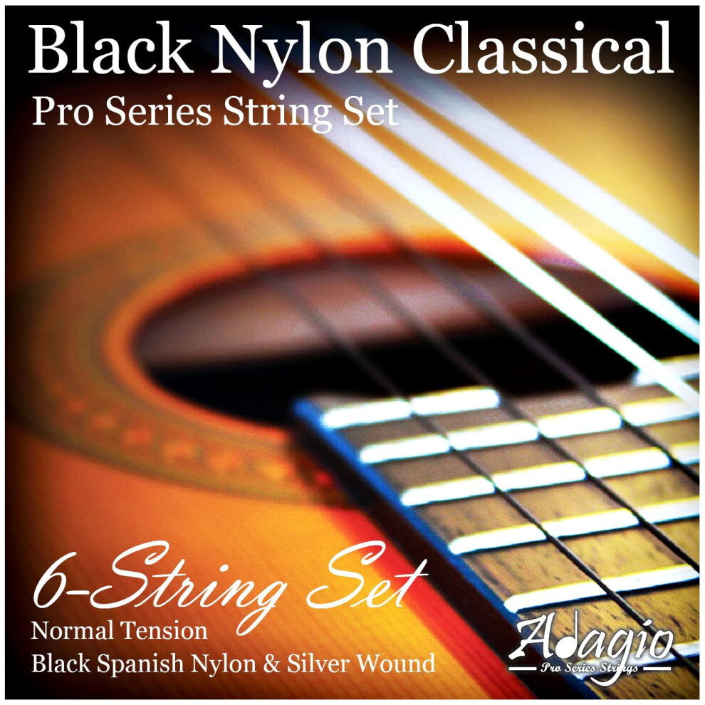 Adagio Pro Classical Black Nylon And Silver Guitar Strings, Flamenco F