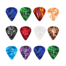 12 Pcs Guitar Picks Acoustic, 3 Different Thickness Colorful Plectrums For Acoustic Guitar, For Electric, Bass Including 0.5mm 0.75mm 1mm
