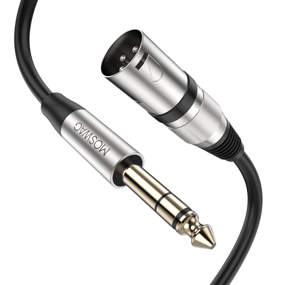 Moswag 6.35Mm(1/4") Trs To Xlr Male Balanced Audio Cable 24K Gold-Plat