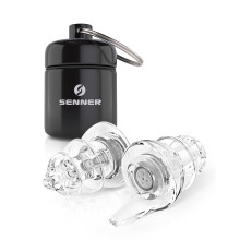 Senner PartyPro | Earplugs for Music & Musicians - Ear Protection for Festivals, Concerts, Parties, and Clubs - Transparent Party Ear Plugs with 18