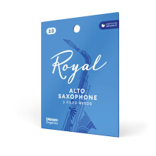D'Addario Organics Royal Alto Saxophone Reeds Strength 2.0, 3-Pack