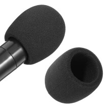 2PCS Mic Cover, Foam Microphone Windscreen, Black Microphone Cover for Handheld-Mic, Condenser-Mic and All Ball Type Microphones