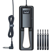 Imelod Sustain Pedal Universal for Yamaha Casio Roland Korg Behringer Moog Piano Midi Electronic keyboards - - Universal Foot Pedal Black