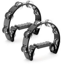 Tiger TAM14-2-BK Half-Moon Tambourines - Black
