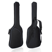 HOYIYO Bass Guitar Bag with 0.35in Padding Electric Bass Case Soft Case and Gig Bag with Neck Protector Strap and Pockets (Bass Guitar Bag-Black Pock