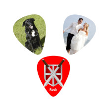 PERSONALISED Guitar Plectrum Pick Your Picture Photo Text Logo Band Gift Custom printed both sides
