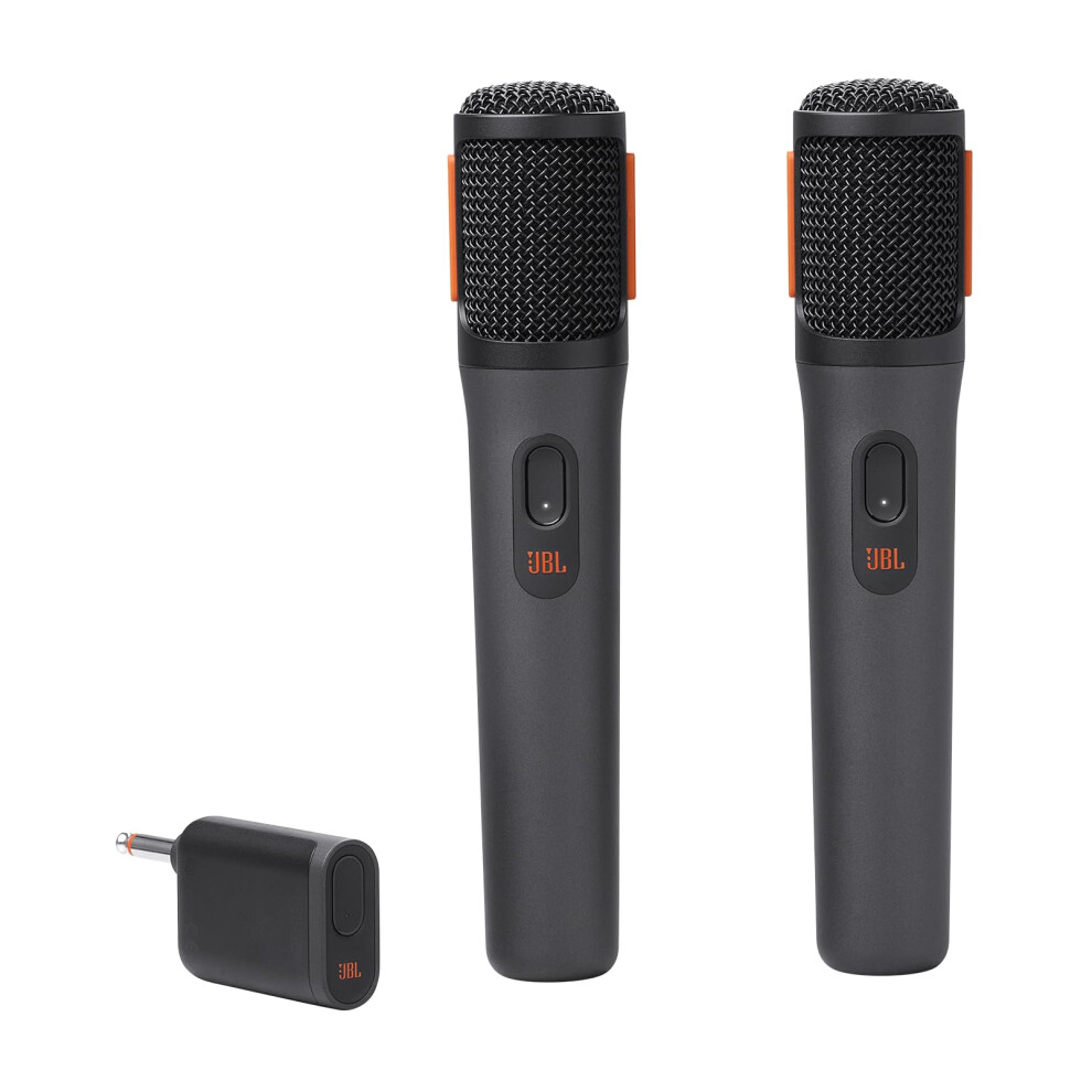 Jbl Partybox Digital Wireless Microphones For Partybox Speakers With Wireless Dongle, Stable 2.4 Ghz Connection, 20 Hours Playtime, In Black