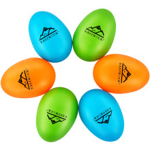 EastRock Professional Maracas 6-Pack Plastic Egg Shakers - Precision Hand Percussion for Musicians, Rhythm Training, Band Practice (Blue, Orange, Gree
