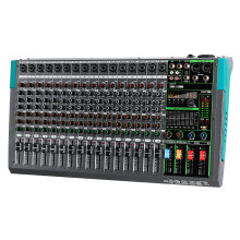 Depusheng PA16 Professional 16 channel mixer DJ controller with 256 DSP effects Bluetooth input USB player 48V phantom power