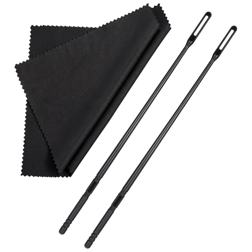 Trinkrittey 2 Sets Flute Cleaning Rod And Cloth, Flute Cleaning Kit Clean Swabs (B