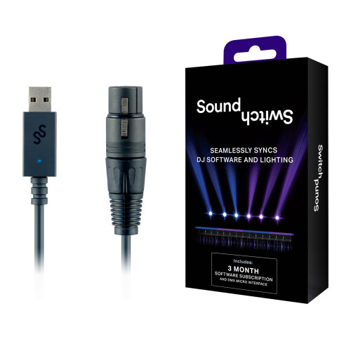 SoundSwitch Micro DMX Interface - Ultra-Compact USB to DMX Interface with 3 -Month Free SoundSwitch Software Access