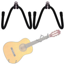 Pmsanzay Horizontal Guitar Wall Mount Hanger, 2 Pack Guitar Hanger Wall Hook Holder Stand Storage Display Rack with Screws for Acoustic Electric Ukul