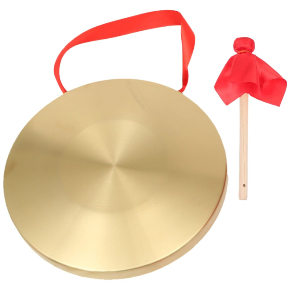 Bigtree 32Cm/12.6Inch Gong With Mallet Brass Copper Hand Gong Cymbals