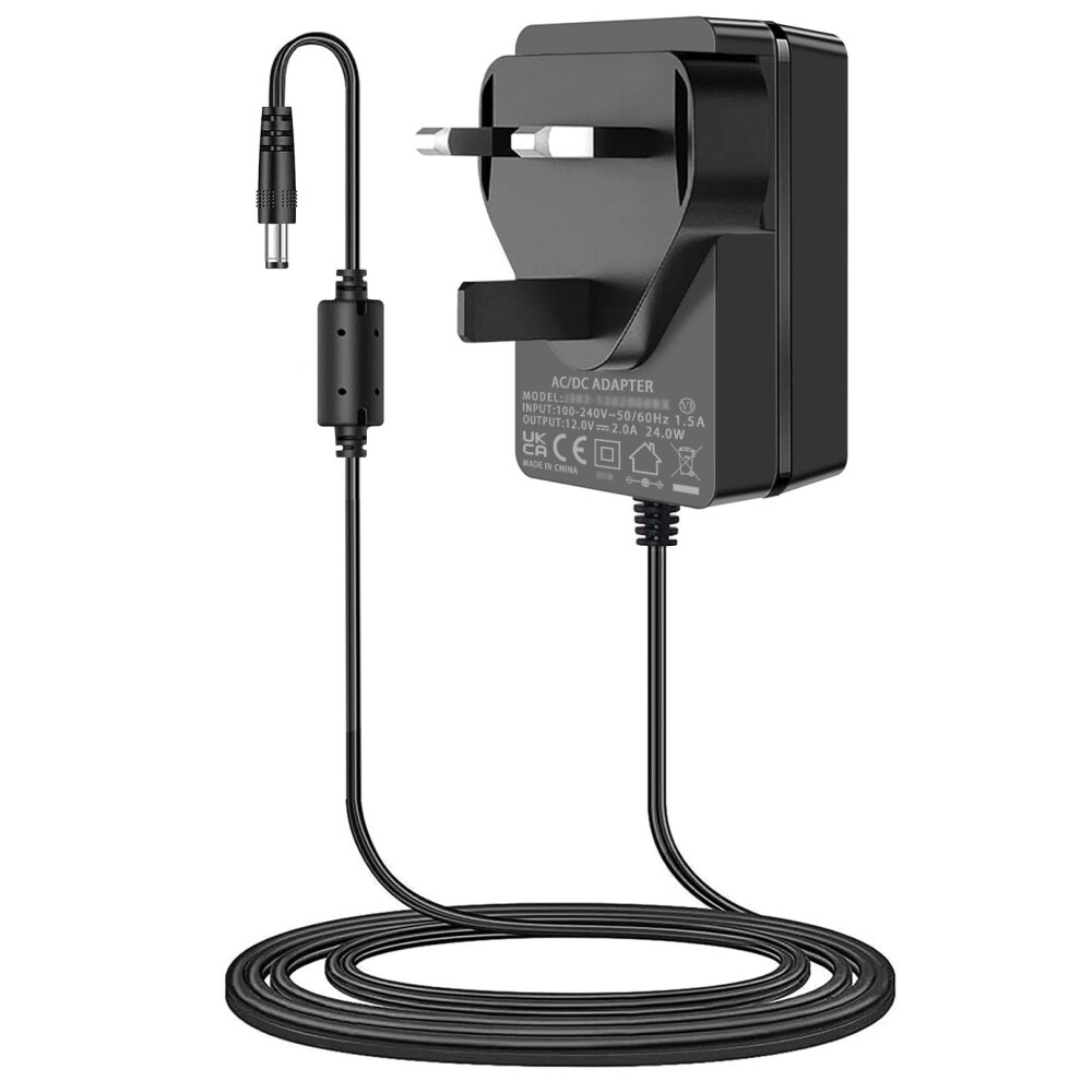 Photos - DVD / Blu-ray Player 12V 2A DC Power Supply Cord, for Sony Blu-Ray Disc DVD Players BDP Series BDP-BX370 BDP-S1700, for Makita DMR109 Dab Job Sit