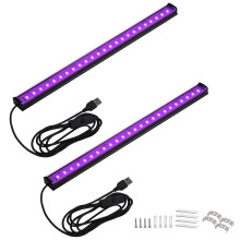 Greenic UV LED Black Light Strip - Upgrade UV Lamp USB 10W 1.5M Cable UV Light 1ft Purple Color Blacklight Lamp for Indoor Halloween Christmas Glow P
