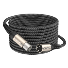 VIOY XLR Microphone Cable 10 M, Mic Male to Female Balanced Cord 3 Pin - Nylon Braided XLR Extension Cable for Microphone, Mixer, Recoding Studio, Am