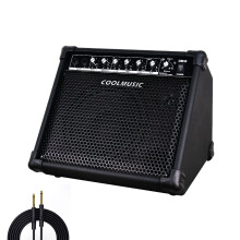 Coolmusic DM30 Electronic Drum Amplifier 30W, Keyboard Amp with Bluetooth, 2-Channel Input, 3-Band EQ, DI Out, Portable Practice Speaker for E-Drums,