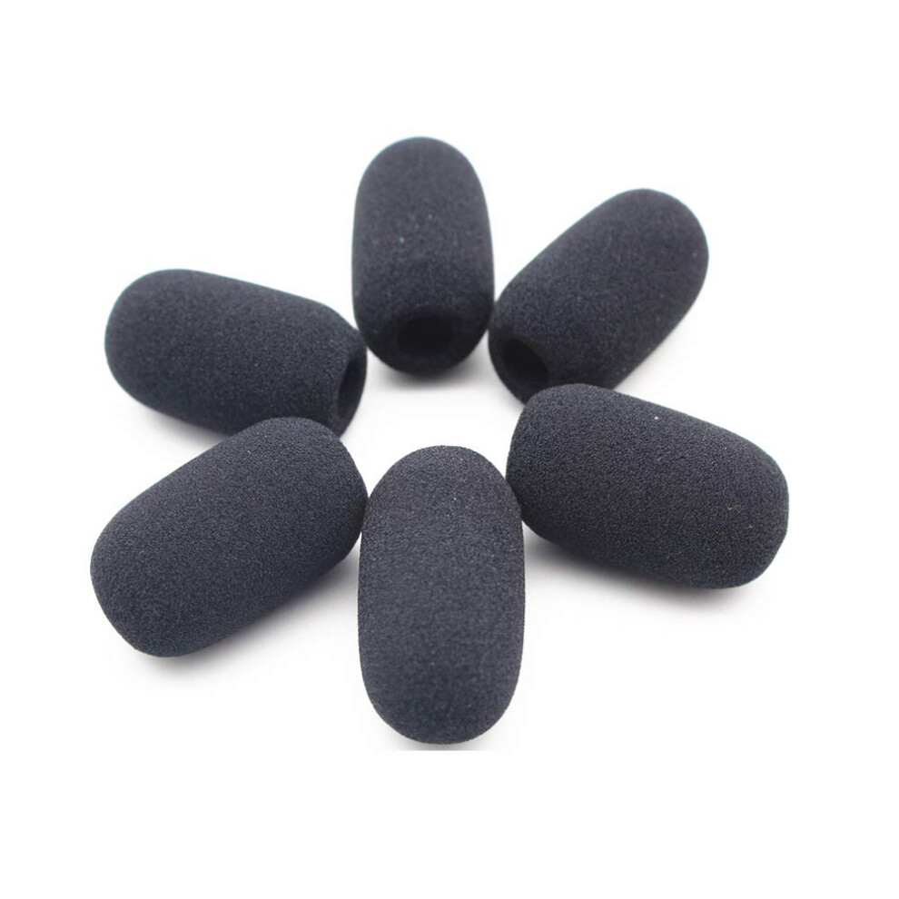 Saidbuds 6 Pieces Dense Foam Microphone Windscreen Sponge Windshield M