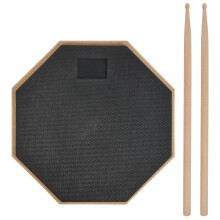 TMBMLPP Drum Practice Pad, 8-inch Black Drummer Practice Pad with Sticks, Drum Practice Pad, Single Sided Drum Pads, Silent Drum Practice Pad,Practic