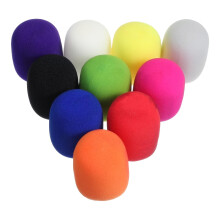 Oruola 10Pcs Microphone Cover Foam,Mic Cover for Microphones,Thick Colorful Wireless Microphone Covers,Reusable Mic Covers for Most Handheld Micropho