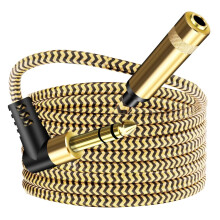 Hanprmeee 1/4 inch Extension Cable30m,Right Angle 6.35 male to female cable,for Guitar AMP Synths Amplifier Speaker Piano (30M)