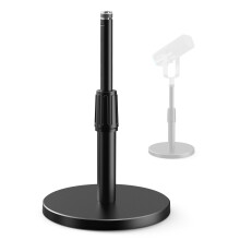 FIFINE Desktop Microphone Stand, Heavy-Duty Metal Adjustable Table Mic Stand with 5/8" Male to 3/8" Female Screw Adapter, 4 Non-Slip Pads Compatible