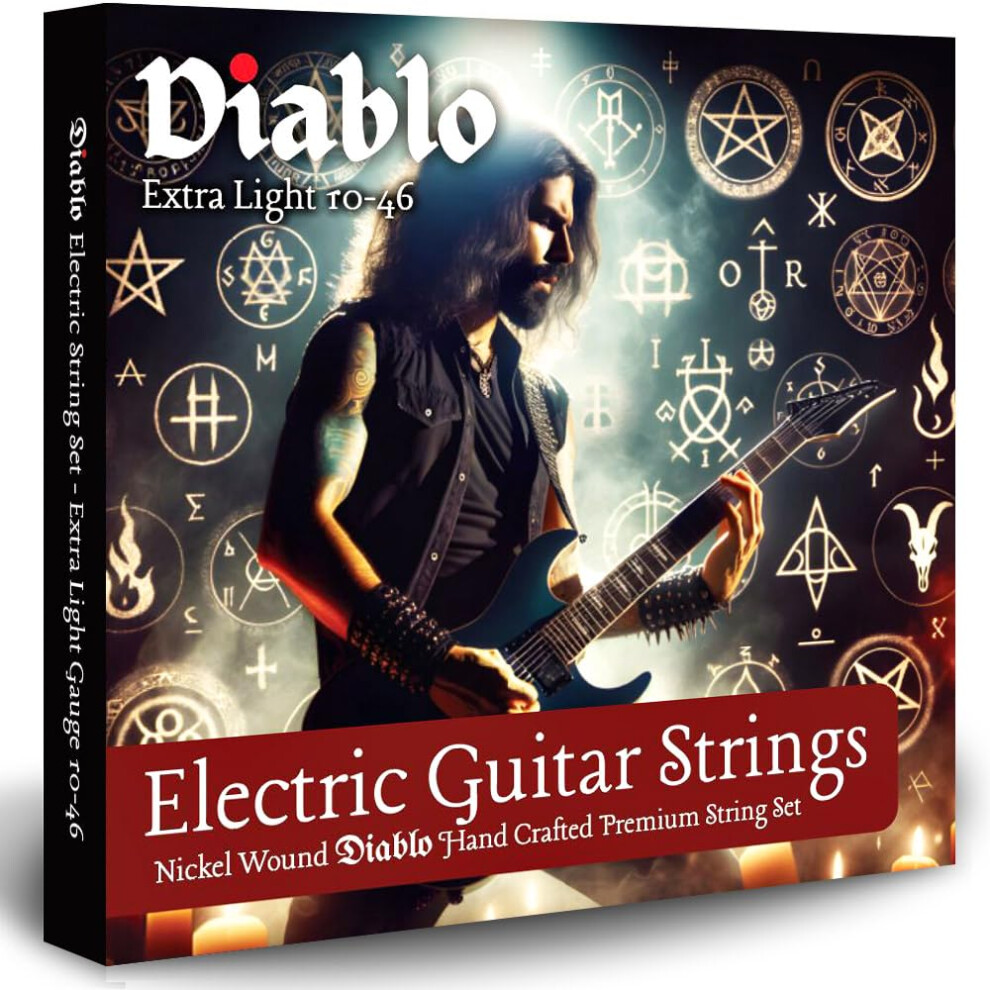 Adagio Diablo 10-46 Light Electric Guitar Strings, Nickel Wound Full Pack/Set