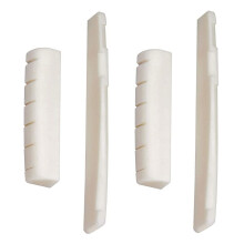 4PCS Acoustic Guitar Bridge Saddle Nut Replacement White Guitar Bone Bridge