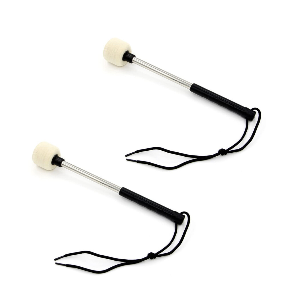 Rflaueo 2Pcs Bass Drum Mallet Drum Stick With Wool Felt Timpani Sticks